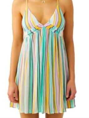 O'Neill Saltwater Solids Striped Avery Cover Up Size Large